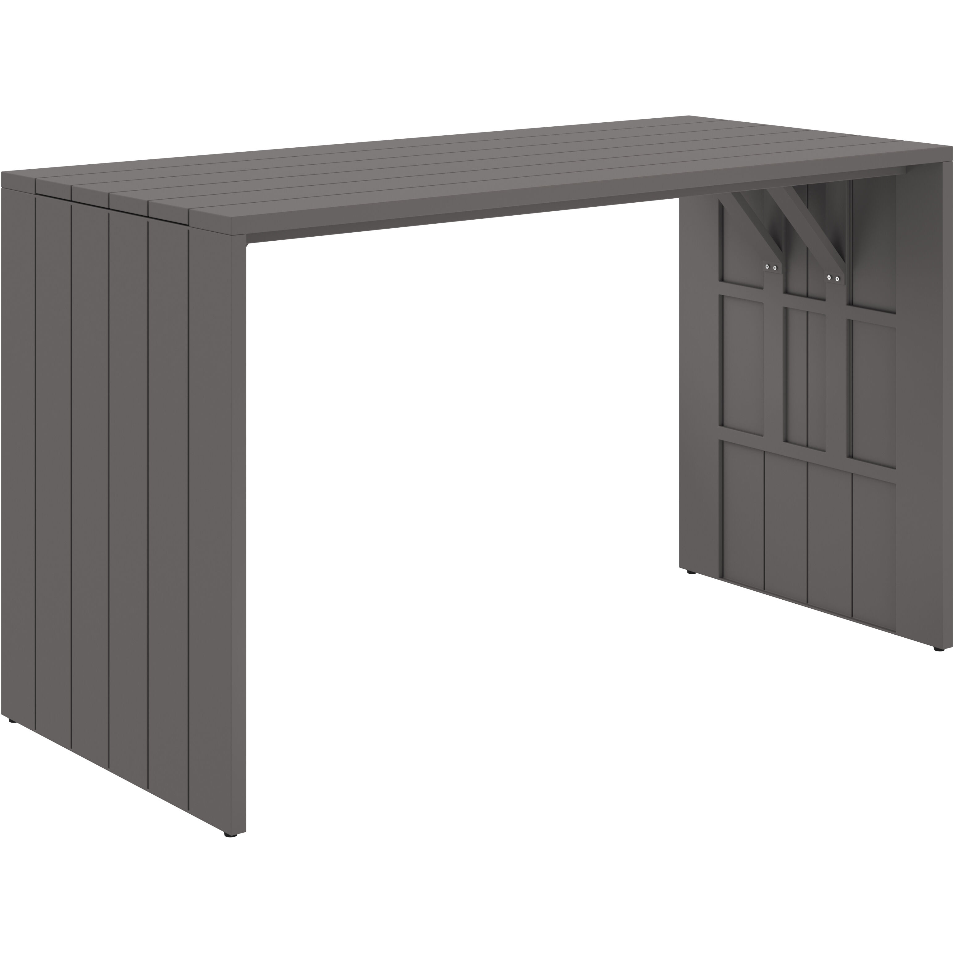 Verin 68 X 40 inch Warm Grey Outdoor Bar Table
